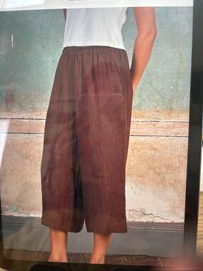 Pyne & Smith linen culottes no. 11 beautiful sienna color sold out. Size small